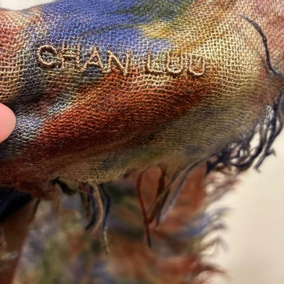 Chan Luu Colorful Fringe Scarf - Picture 2 of 3